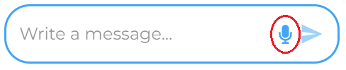 click the micro button to record audio message