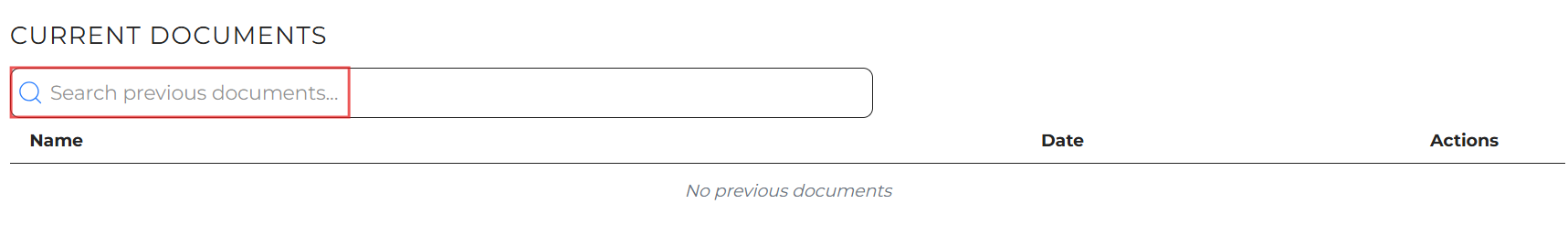 Navigate your upload documents in this field, at the same time you can edit or delete any of them